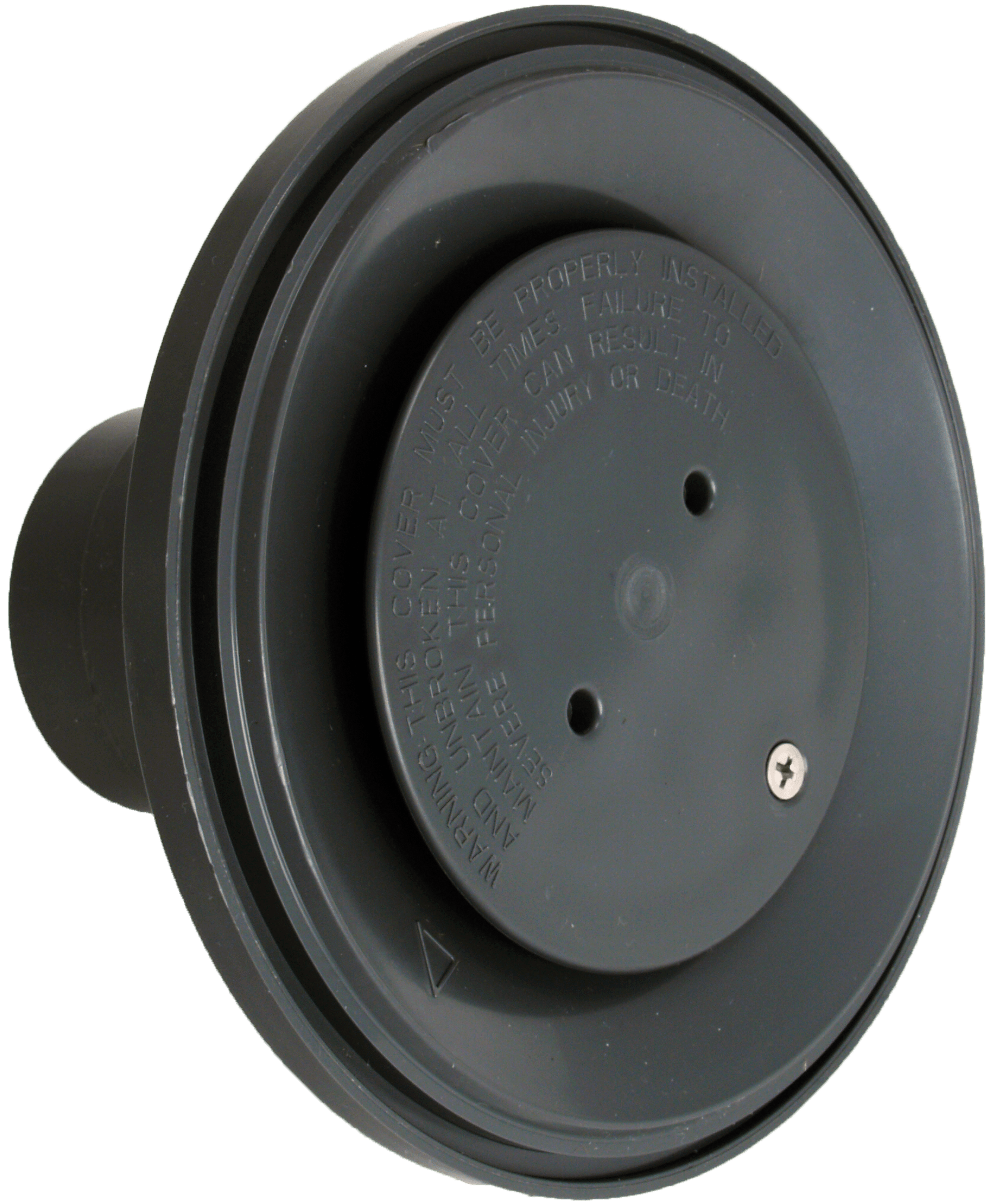 AquaStar 4in Adjustable Floor Return Fitting with Water Stop, Dark Gray  