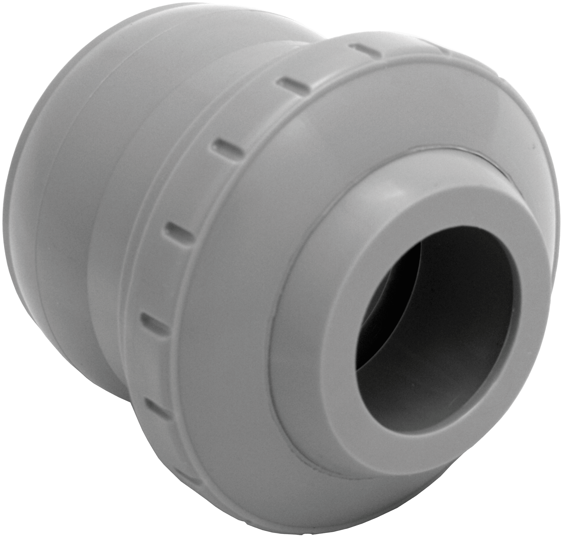 AquaStar Three-Piece Directional Eyeball Fitting 2" Knock-In, White 1" Orifice | 6101 - product image
