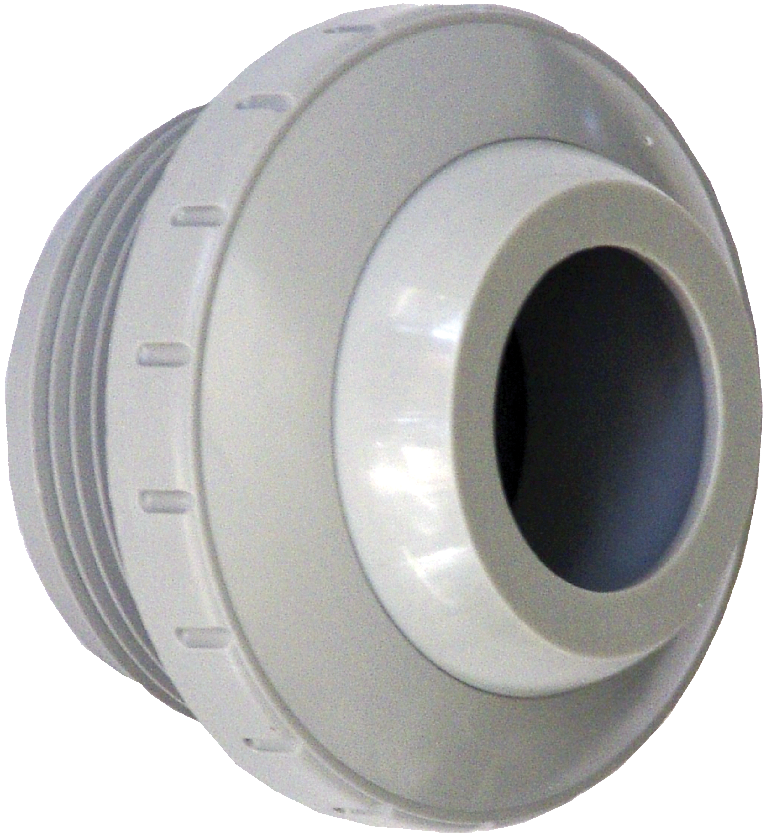 AquaStar Three-Piece Directional Eyeball Fitting 1½in MPT, White 1” Orifice  