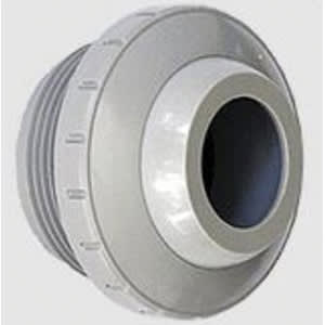 AquaStar Three-Piece Directional Eyeball Fitting 1½in MPT, White ¾in orifice  