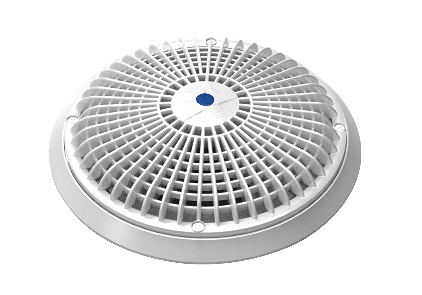 AquaStar 10in Round Star Sumpless Suction Outlet Cover, Universal Adapter Kit and Mud Frame, Light Gray  