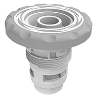 AquaStar WaveJet Jet Barrel with Rubber Over-Mold, Ligh Gray  