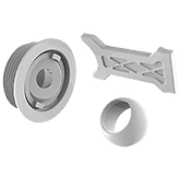 AquaStar Flush Retrofit Eyeball, White  