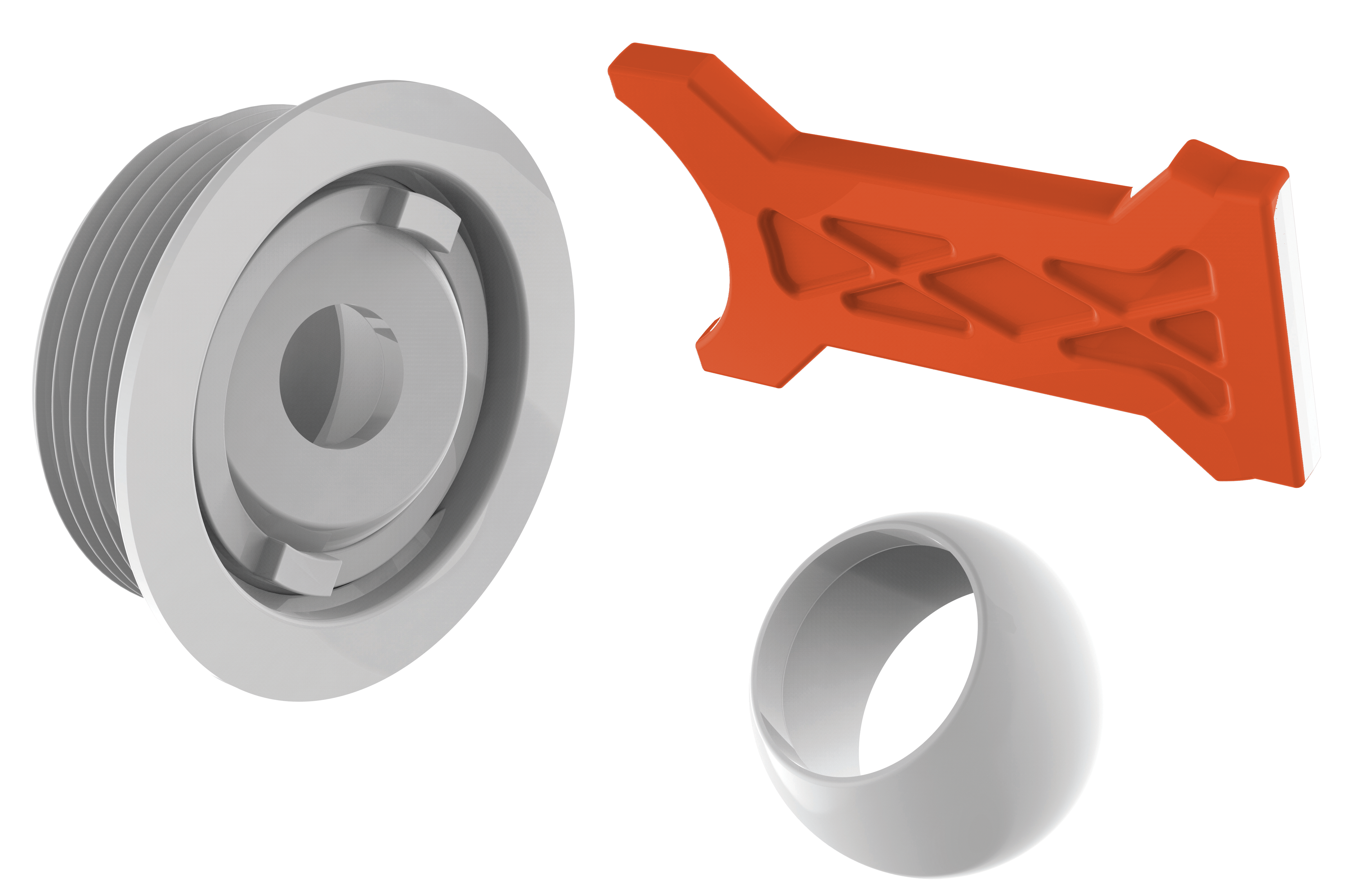 AquaStar Flush Retrofit Eyeball, Dark Gray  