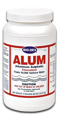 Bio-Dex Alum Sulfate,  5 lb Bottle, 6/Case - product image