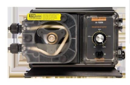 Blue White Flex-Flo A100N Series Peristaltic Chemical Feed Pump, 1/4" Tube Assembly, Flex-A-Prene, 52 GPD, 115V, Cord image 2