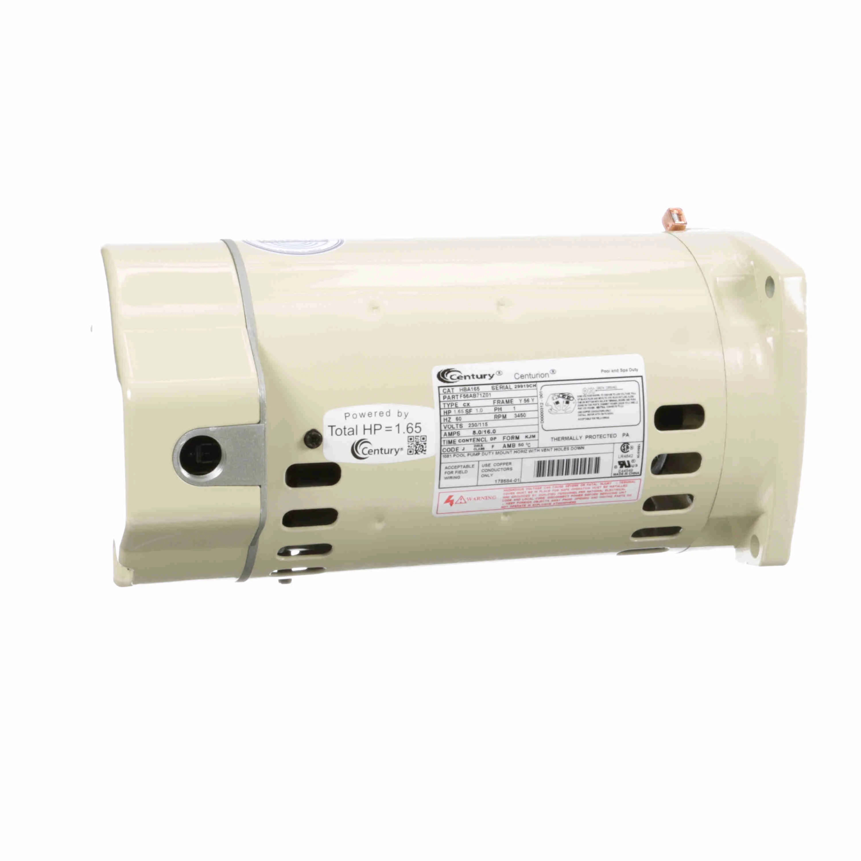 Regal Motor 1 HP Sq Fl Almond Pentair Pallet= 40  56Y  