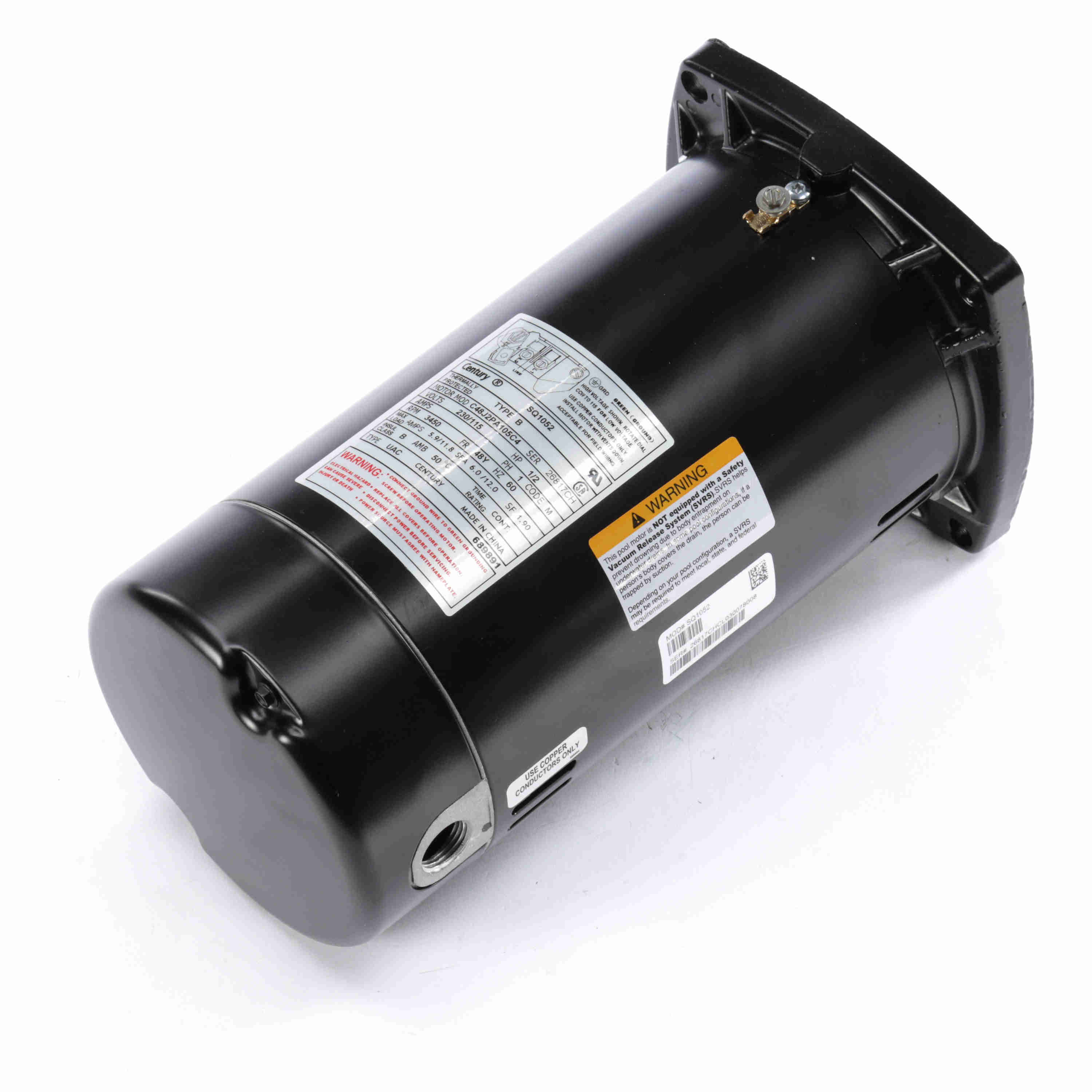 Century Centurion 1/2 hp Single-Phase 115/230V 48Y Square Flange Pump Motor | SQ1052 image 3
