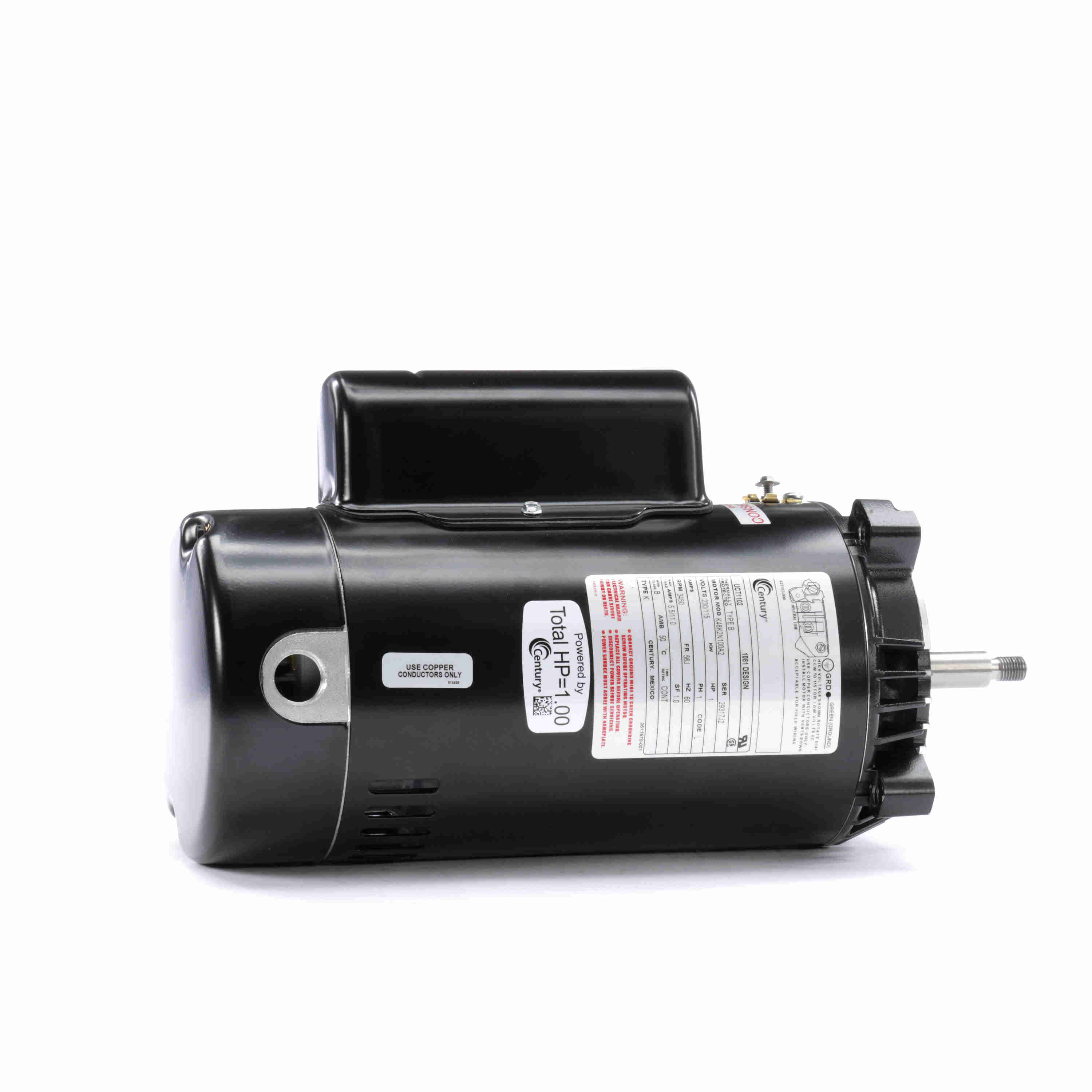 Century Centurion 1 hp Single-Phase 115/230V 56J Round Pump Motor | UCT1102 image 3