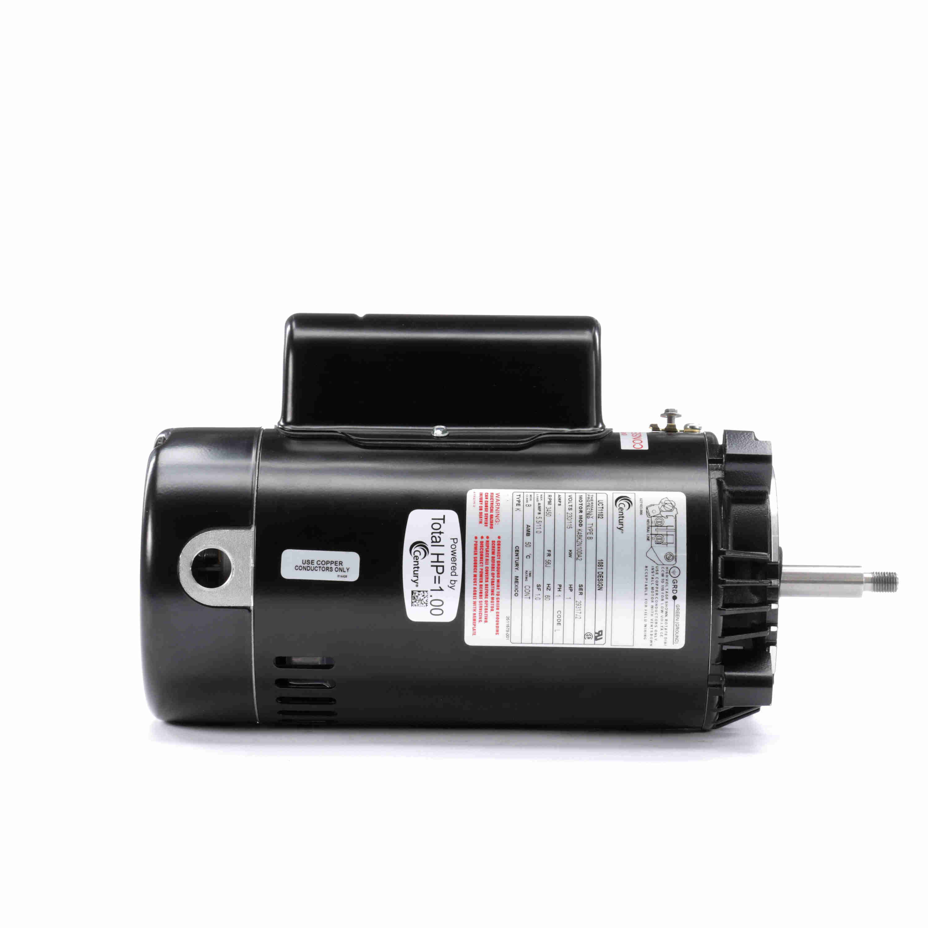 Century Centurion 1 hp Single-Phase 115/230V 56J Round Pump Motor | UCT1102 image 4