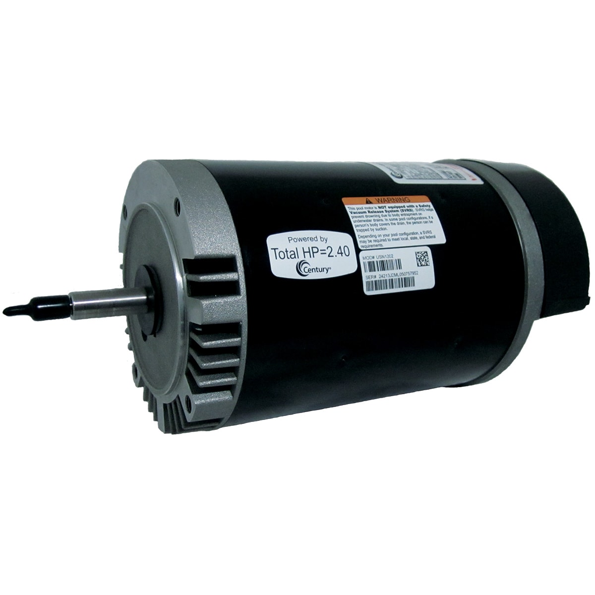 Century Pool Pump Motor 2HP 1 Phase 60Hz 208-230/115V Y56J  