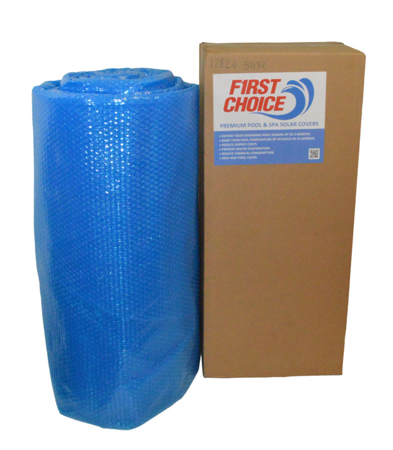 First Choice 20ft x 40ft Rectangle Solar Cover, Blue/Blue - 5 Year