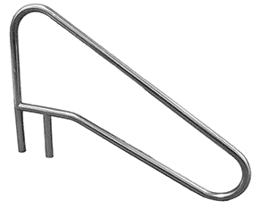 Global 3-Bend Dip To Water Handail with Welded Brace Polished .049 - product image