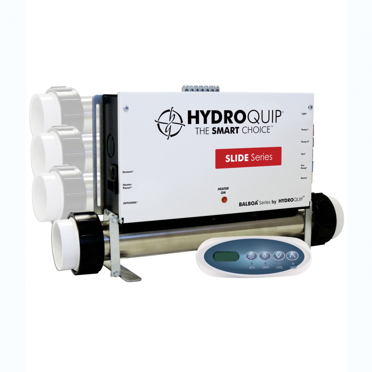 Balboa Vs513Z Format Spa Control System With 1.32/5.5Kw Slide Heater Supports: Circ Pump, (1) Dual Speed Pump, (1) Single Speed Pump, Blower And Light (Pump 2 And Blower Work In Sequence); Includes: Vl200 Series Spa Side Control, Spa Side Label, Spa Side - product image