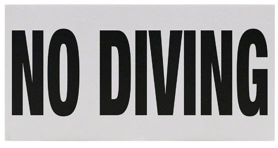 Inlays No Diving Words (4" Letters)-1 , SR | C621700