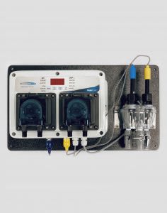 IPS Controllers VidaPure VP100 Chemical Controller, Monitor and Maintain pH and Sanitizer Levels, Includes Controller, Sensors, Flow Switch and Cell, Inline Filter, (2) Chemical Pumps & Tubing, Meets California Title XXII Log Requirements - product image