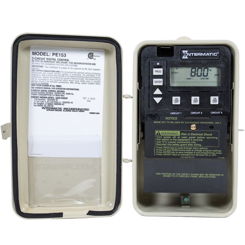 Intermatic Digital Time Clock 3 Circuit W/ Metal Case image 2