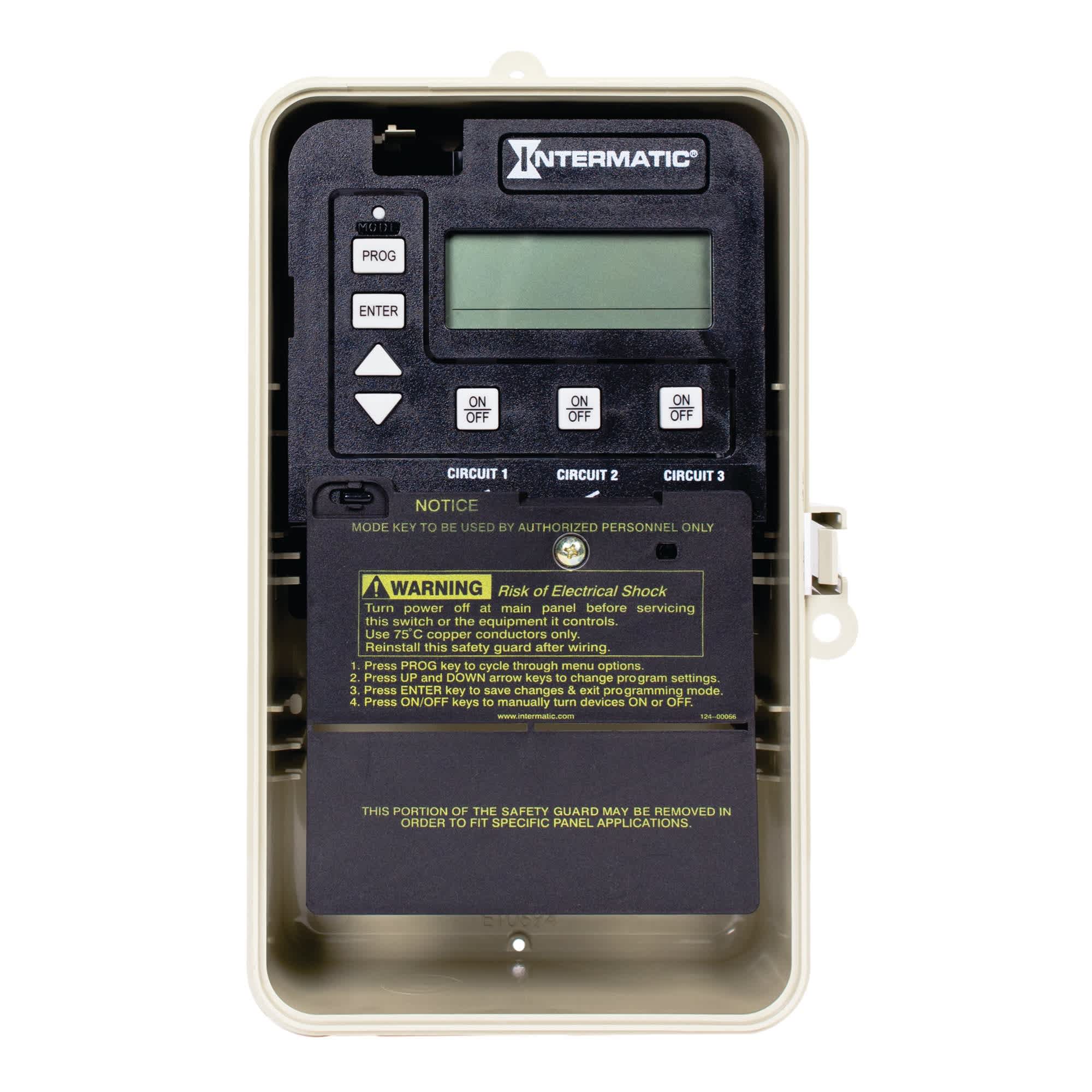 Intermatic PE153P Digital Timer in Outdoor Enclosure with Pool Heater Protection, 120/240 V | PE153P - product image