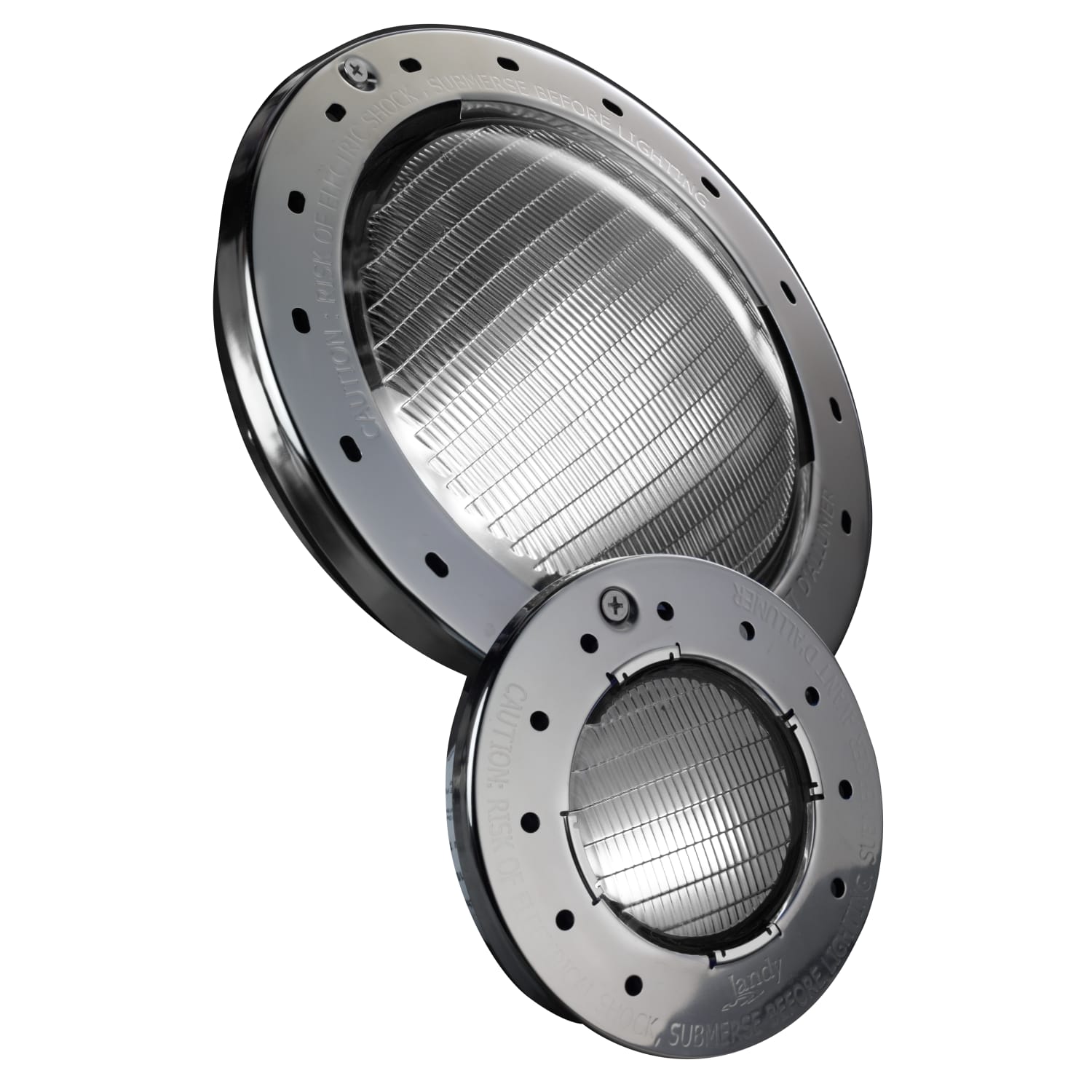 Jandy Small Daylight White LED Pool and Spa Light, 120 V, 18 W, 100ft Cord, 0.06 Amp, Stainless Steel Face Ring  