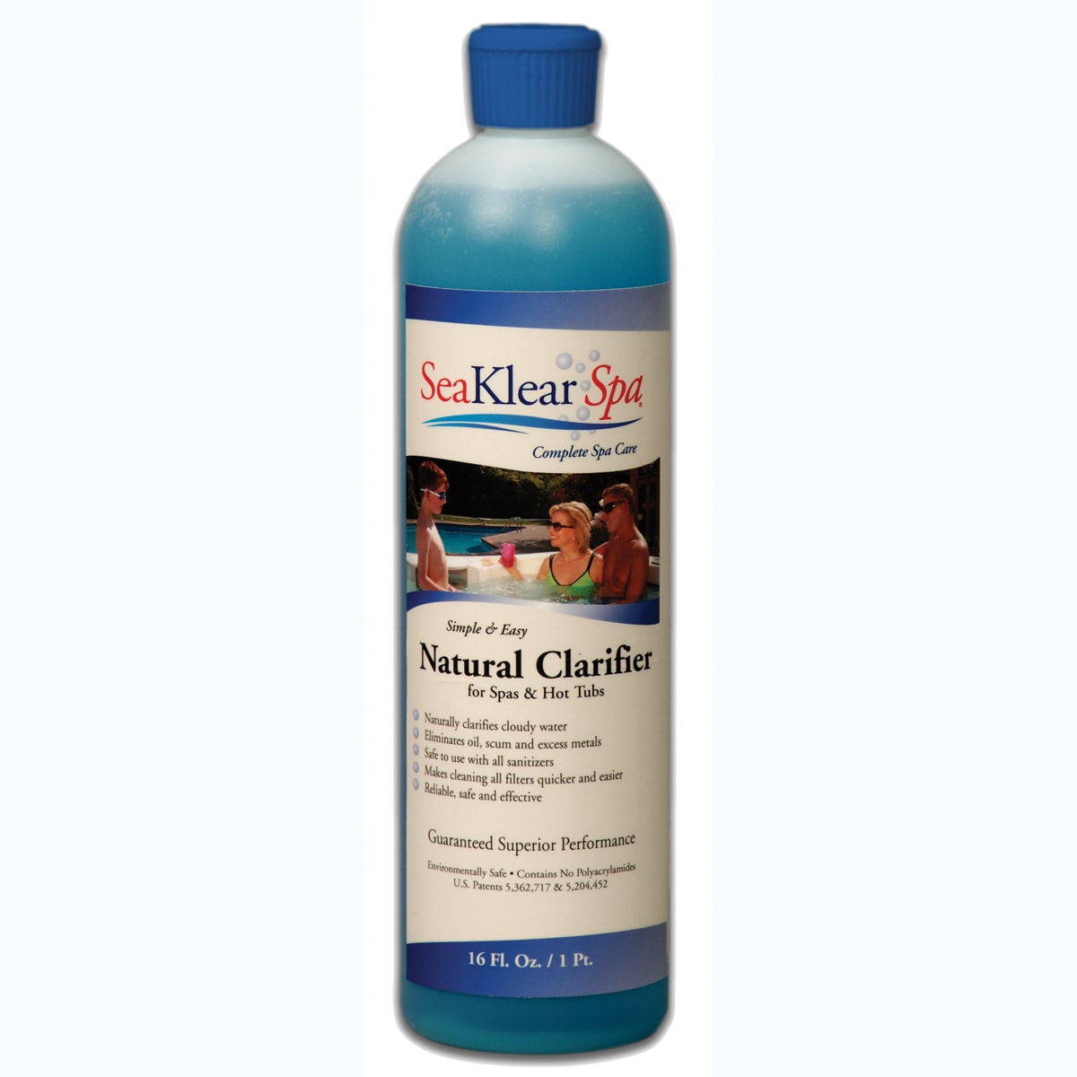 Seaklear Pint Natural Spa Clarifier Pulls Out Excess Oils And Traps Stain Causing Metals In The Filter To Improve Filter Efficiency - product image
