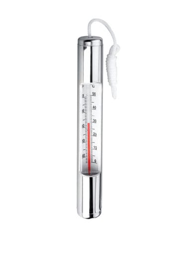 Ocean Blue Chrome Plated Thermometer - product image