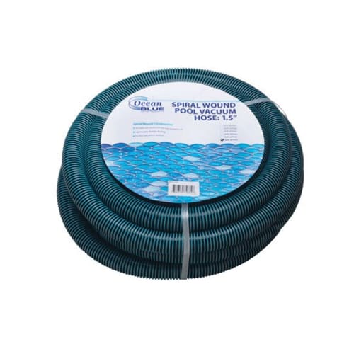 Ocean Blue Spiral Wound Vacuum Hose, 1-1/2in X 50ft  