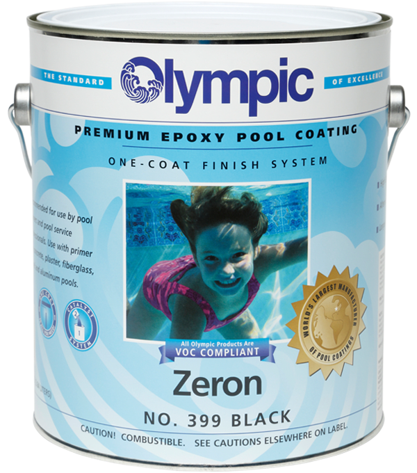 1 Gallon Olympic No. 399 Black Zeron Heavy Duty One Coat Epoxy Olympic Zeron Epoxy Paint Kit Black / 1 Gallon & 1 Quart - product image