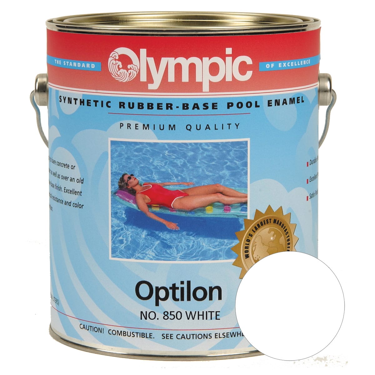 Olympic Optilon Synthetic Rubber Base Enamel, White, 1 Gallon - product image