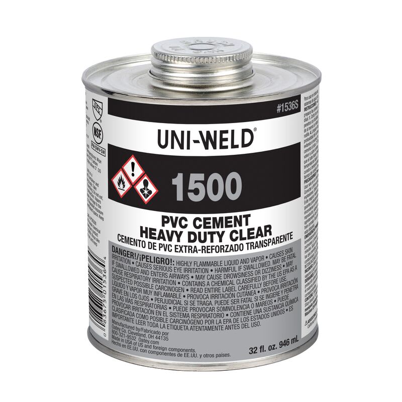 Oatey Clear Heavy Glue (Qt) - product image