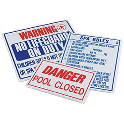 Sign No Lifeguard 6Pk S Car 7-2002 24X36 - product image