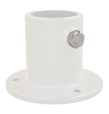 Perma-Cast 3 3/8" Ladder Deck Flange 1.50" Tube White Aluminum - product image