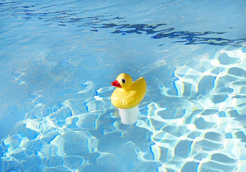 Poolmaster Pool Duck Floating Chlorine Dispenser, Telescopic Dispenser with Adjustable Chlorine Control Ring, for Use with 1" or 3" Tabs - product image