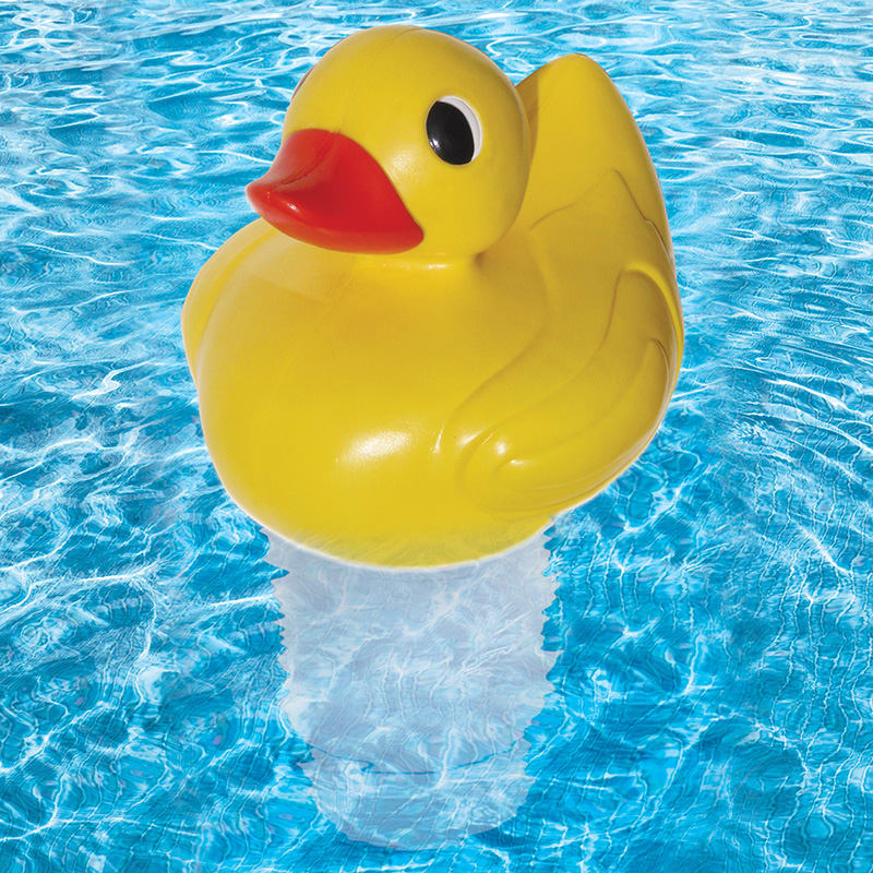 Poolmaster Pool Duck Floating Chlorine Dispenser, Telescopic Dispenser with Adjustable Chlorine Control Ring, for Use with 1" or 3" Tabs image 2