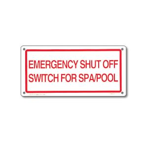 Poolmaster Sign  In. Emergency Shut Off - product image