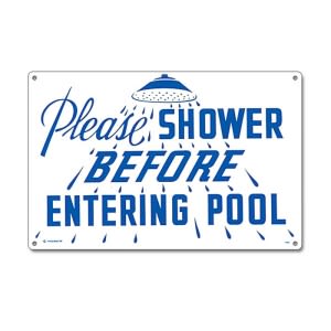 Poolmaster Sign Please Shower 18X12 - product image