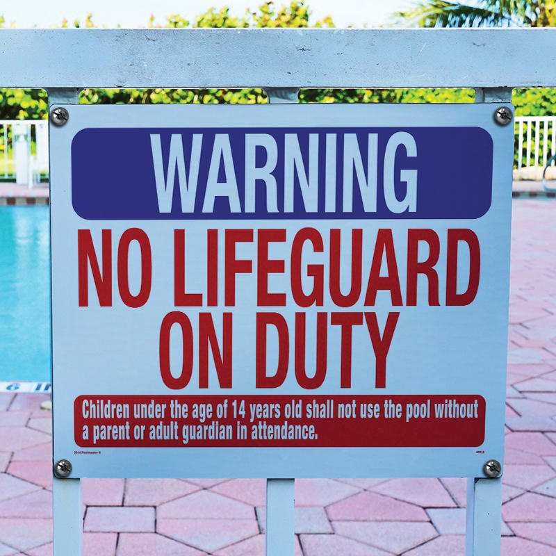 Poolmaster Sign-"Warning No Lifeguard" image 3
