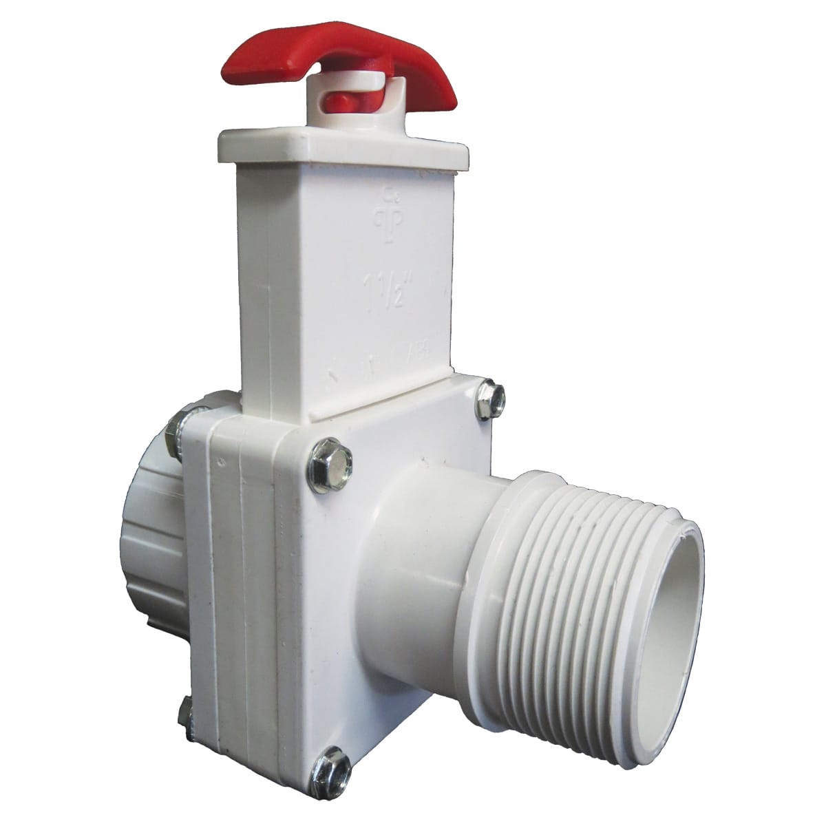 Praher Slide Valve 1 �" Mpt X 1 �" Fpt - White - product image