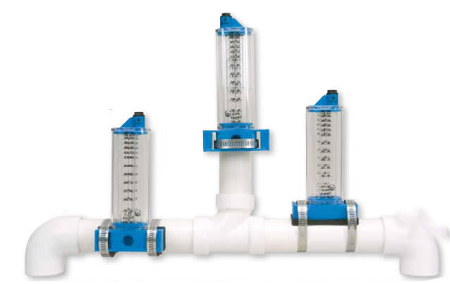 Rolachem 2.5" PVC Flowmeter, Top Mount, for Horizontal Pipe, 70 - 240 GPM , 2-1/2" - product image