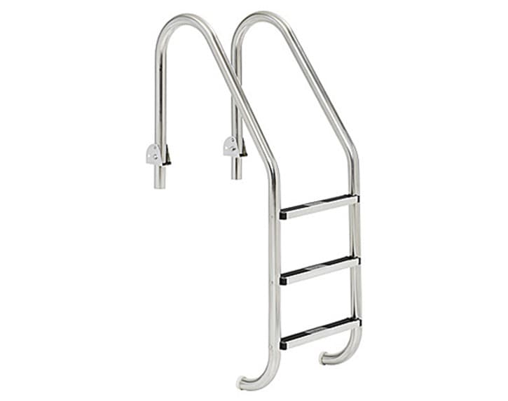 S.R. Smith 20" On Center In-Ground Snap-Lok 3-Tread Ladder With Hinged Snap-Lok For Auto Covers - Cycolac Treads - product image