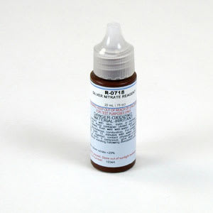 Taylor .75 Oz Silver Nitrate Reagent (10 Ml Sample 1 Drop = 200 Ppm Nacl) Dropper Bottle 24-Pack  
