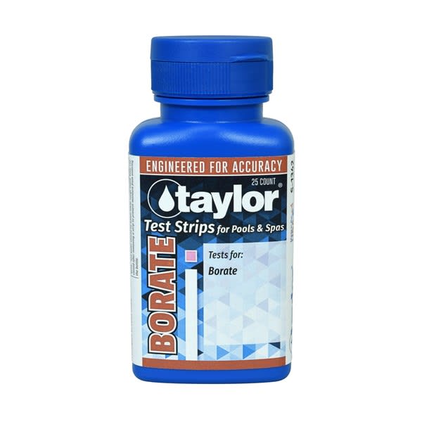 Taylor S-1342 Borate TestStrip (25 Strips/Bottle) 9/Case  