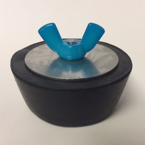 Winter Rubber Expansion Plug #12 w/ Turquoise Nylon Wing Nut for 2in Fitting