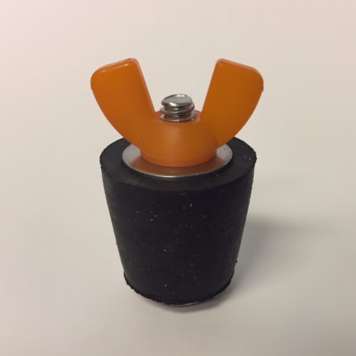 Winter Rubber Expansion Plug #4 w/ Orange Nylon Wing Nut for 3/4in & 1in Pipe