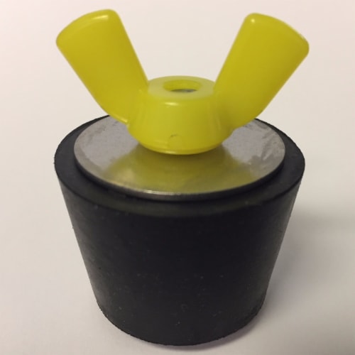 Winter Rubber Expansion Plug #7 w/ Yellow Nylon Wing Nut for 1-1/4in Pipe