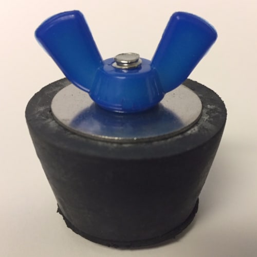 Winter Rubber Expansion Plug #8 w/ Blue Nylon Wing Nut for 1-1/2in Pipe