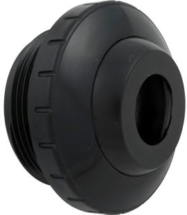 Waterway Threaded Eyeball Fitting, 1-1/2in MPT, 3/4in Eye Opening, Black  