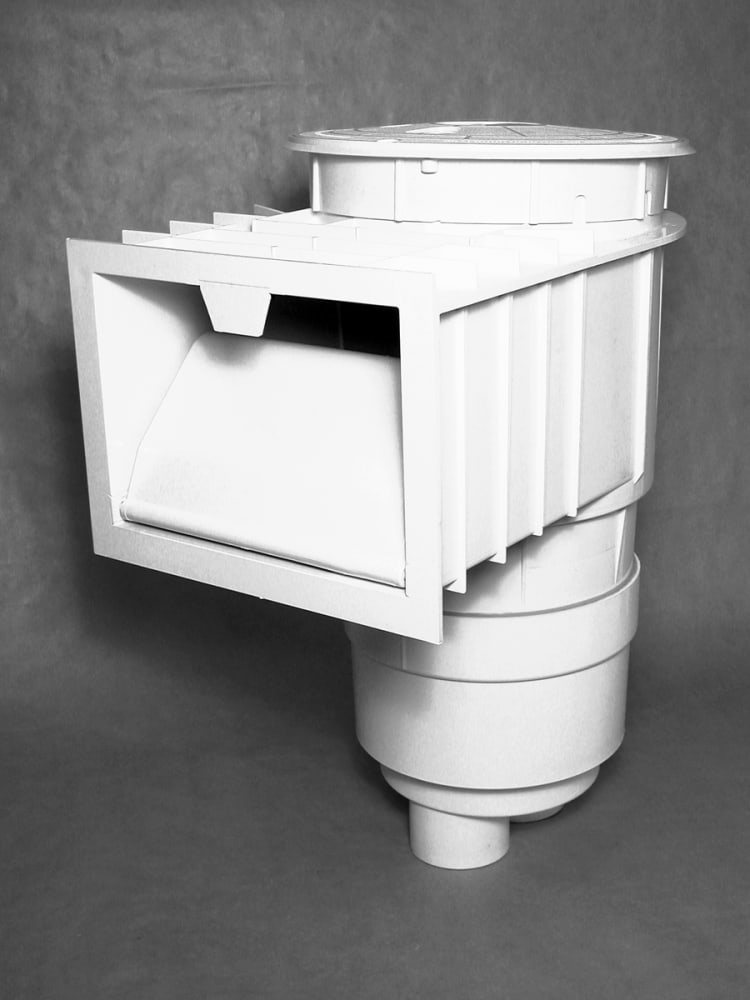 Waterway Renegade Gunite Skimmer with Equalizer - 2-1/2in Spigot x 2in NPT x 2in NPT, White  