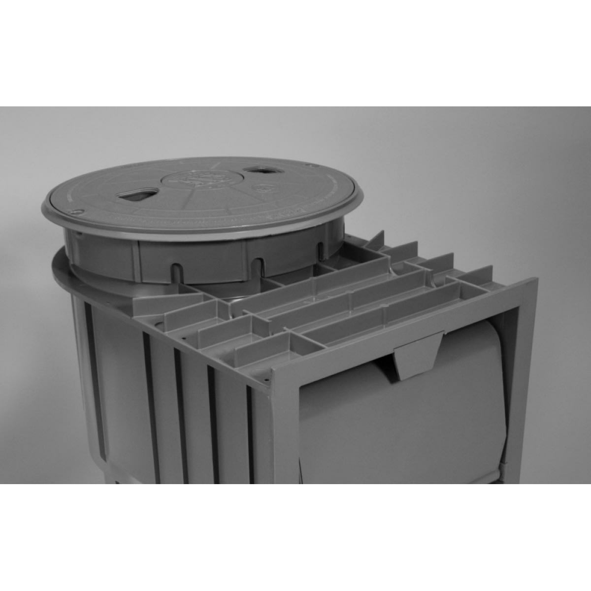 Waterway 9in Round Renegade Skimmer Lid & Mounting Ring Assembly, White  