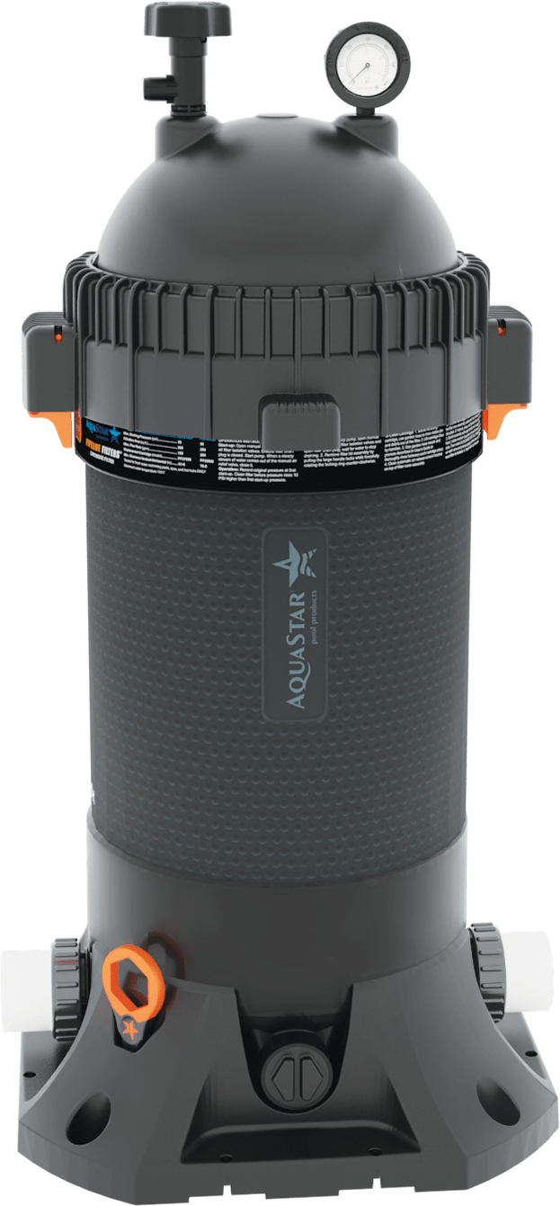 AquaStar Pipeline Cartridge Filter, Small Footprint, Big Filtration, 200 sq. ft, 27,000 gallons  
