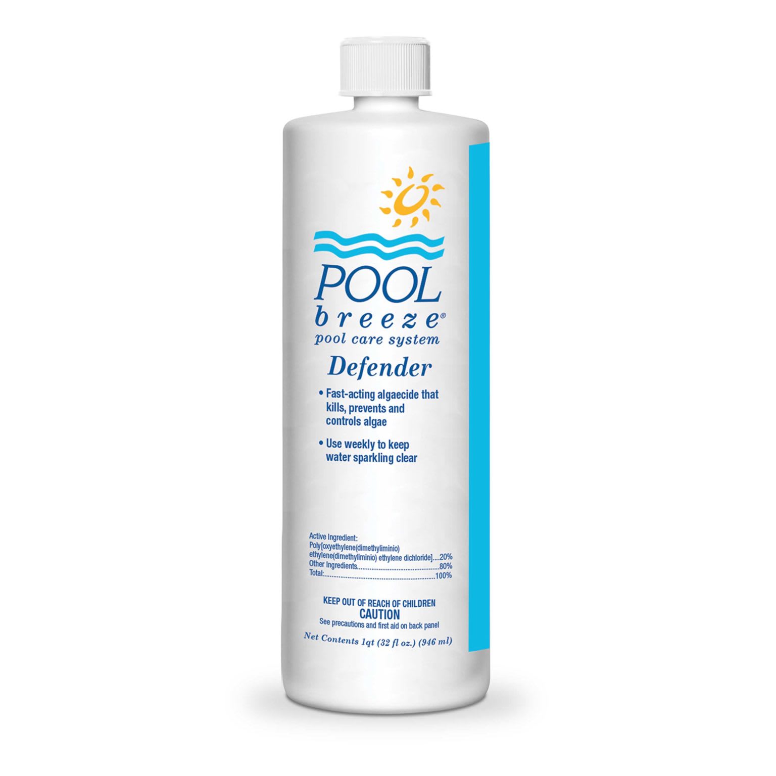 Pool Breeze Defender Algaecide Polyquat 1 Quart Bottle, Available 12/ Case - product image